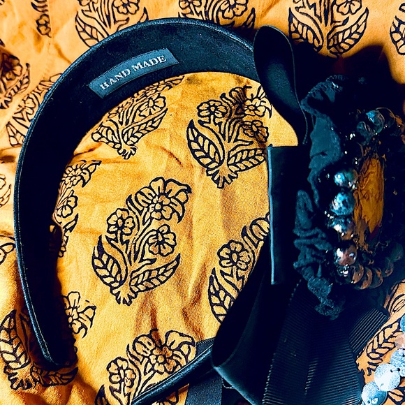 ARTIST handmade Victorian Black Kurt Cobain Cameo Mourning Headband - Picture 4 of 8